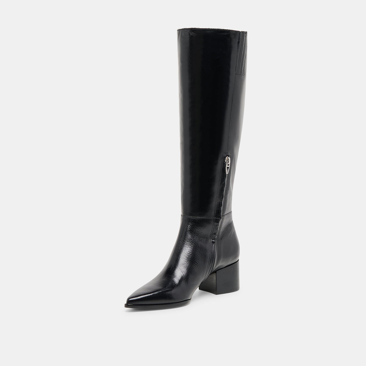 Dolce Vita SHOES Kirson Black Leather Wide Calf Boots