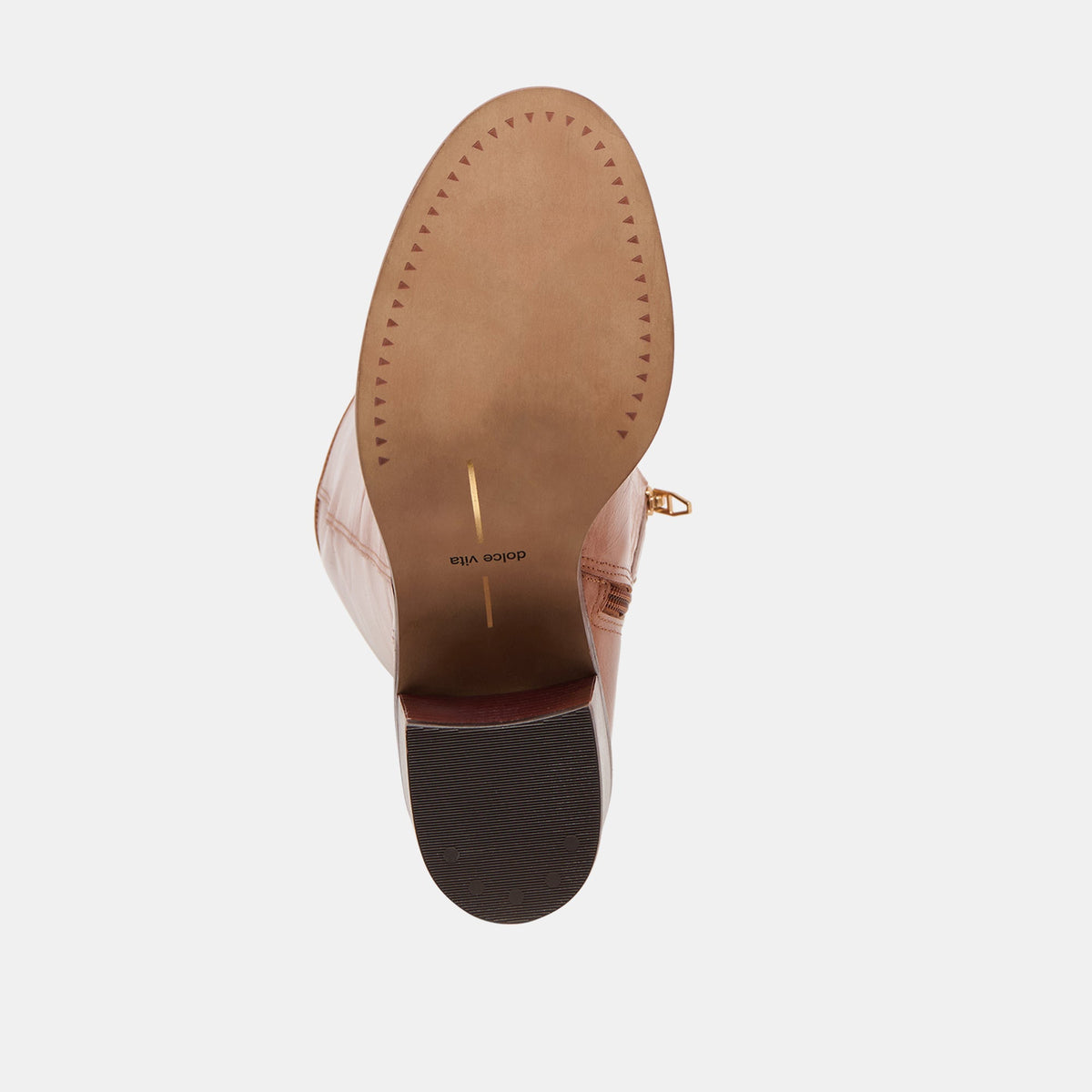 Dolce Vita SHOES Lucyle Tan Leather Wide Calf Boots