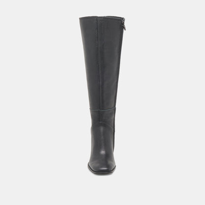Dolce Vita SHOES FYNN Wide Calf Boots Onyx Leather | Women's Onyx Knee-High Boots
 – Dolce Vita