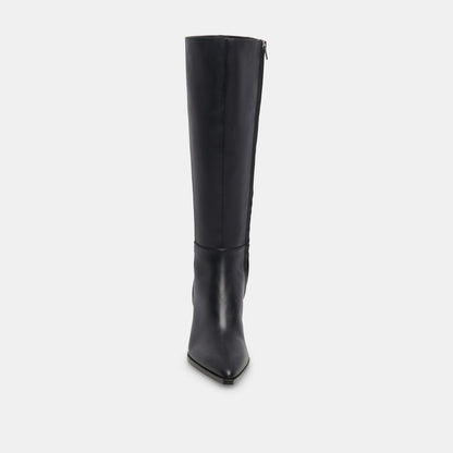 Dolce Vita SHOES Auggie Wide Calf Boots | Black Leather Boots by Dolce Vita