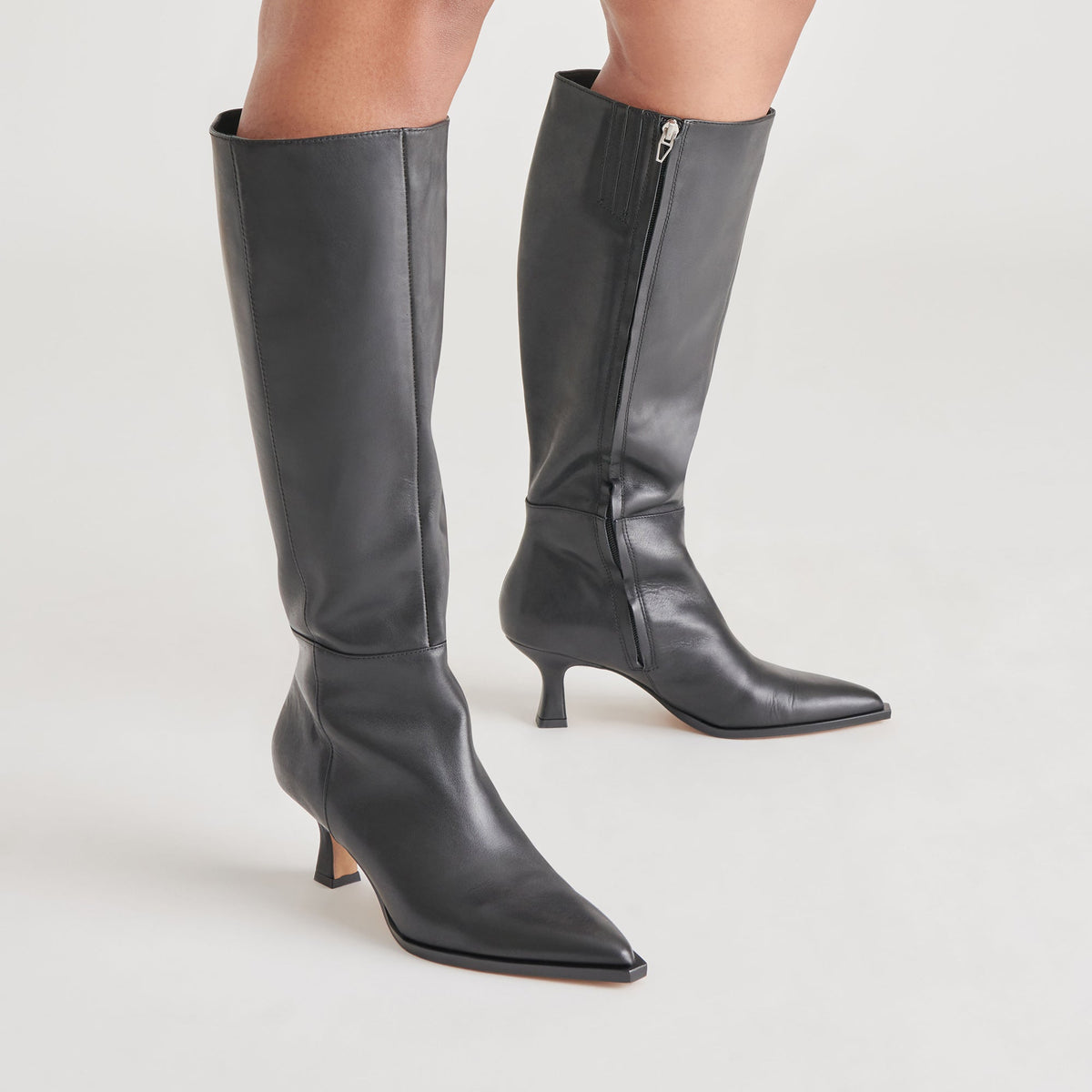 Dolce Vita SHOES Auggie Wide Calf Boots | Black Leather Boots by Dolce Vita