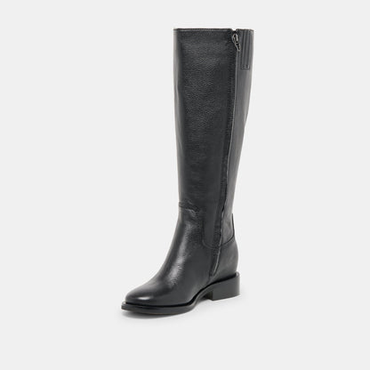 Dolce Vita SHOES Kilian H2O Waterproof Black Leather Wide Calf Boots