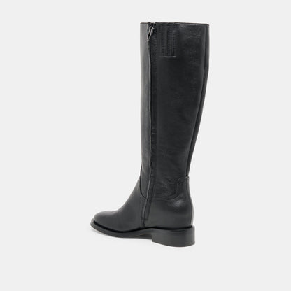 Dolce Vita SHOES Kilian H2O Waterproof Black Leather Wide Calf Boots