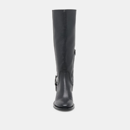 Dolce Vita SHOES Kilian H2O Waterproof Black Leather Wide Calf Boots