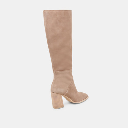 Dolce Vita SHOES FYNN Wide Calf Boots Truffle Suede | Truffle Suede Knee-High Boots
 – Dolce Vita
