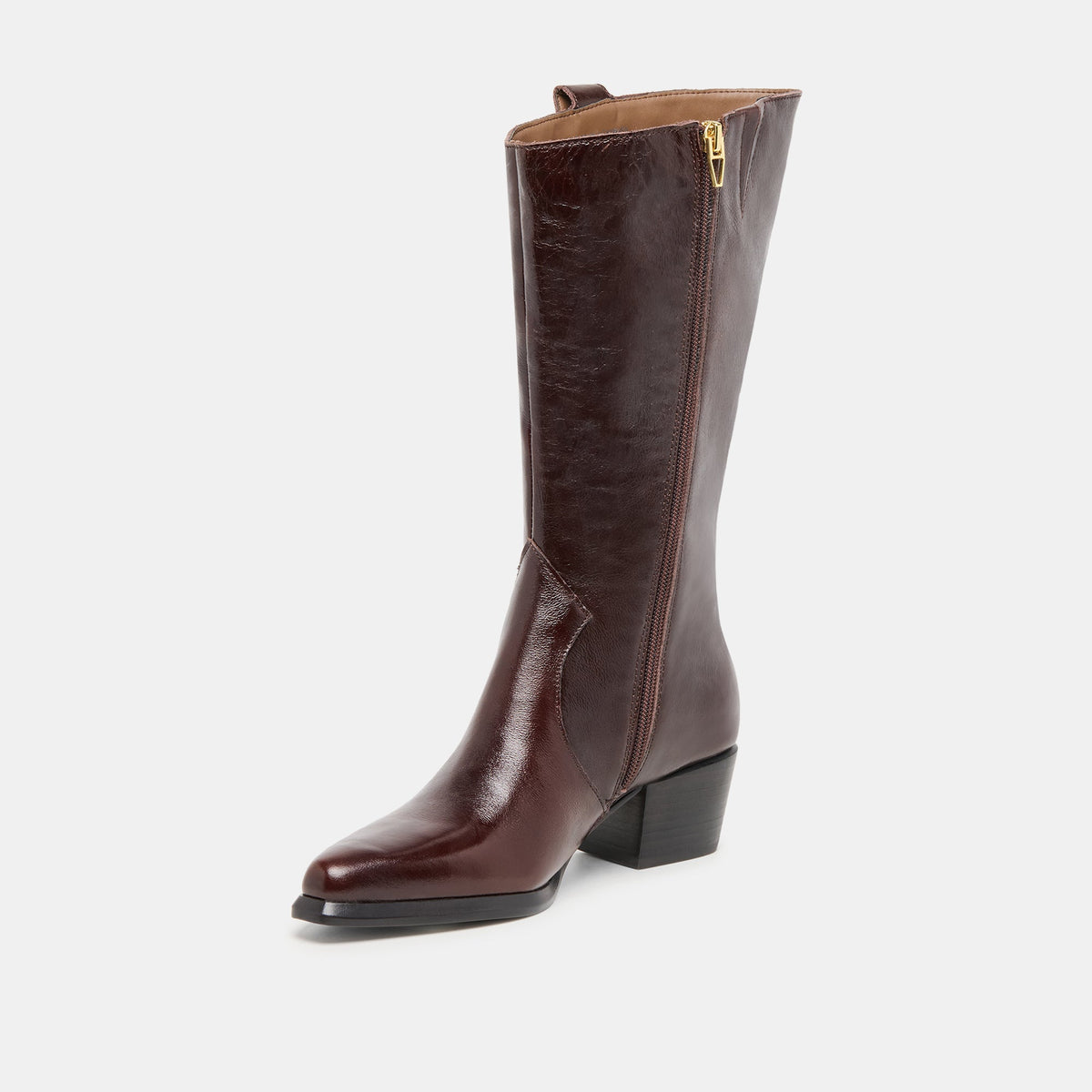 Dolce Vita SHOES Vern Chocolate Leather Wide Calf Boots