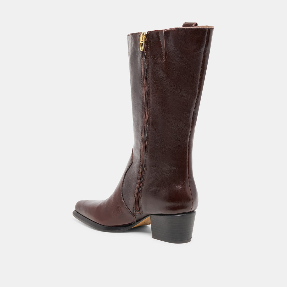Dolce Vita SHOES Vern Chocolate Leather Wide Calf Boots