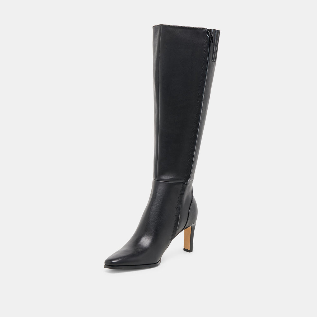 Dolce Vita SHOES Emmi Black Leather Wide Calf Boots