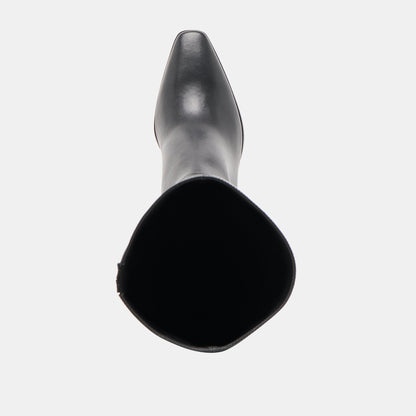 Dolce Vita SHOES Emmi Black Leather Wide Calf Boots