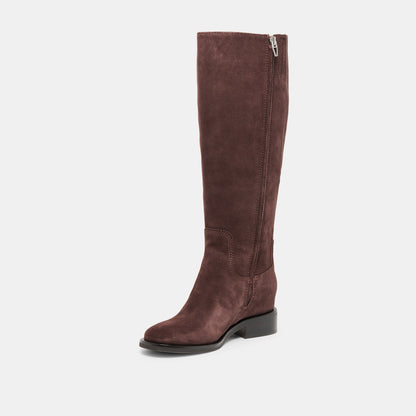 Dolce Vita SHOES Kilian H2O Waterproof Mahogany Suede Wide Calf Boots
