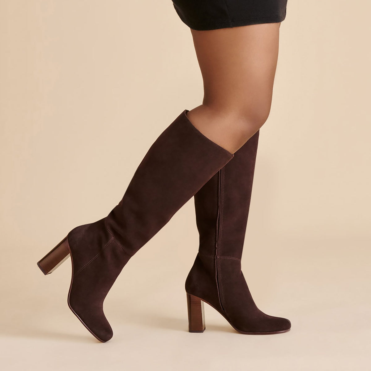 Dolce Vita SHOES Hudsin Wide Calf Mahogany Suede Boots