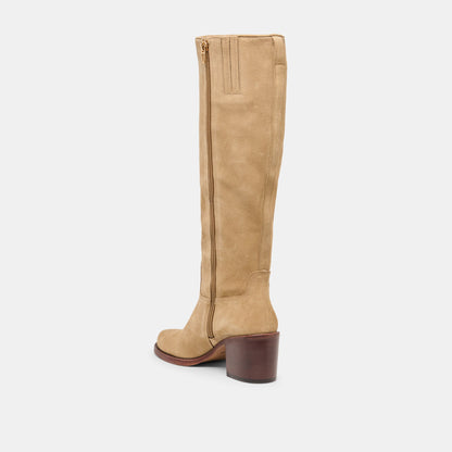 Dolce Vita SHOES Lucyle Wide Calf Dk Taupe Suede Boots