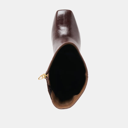 Dolce Vita SHOES Riggs Wide Calf Chocolate Leather Boots