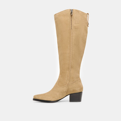 Dolce Vita SHOES Virona H2O Waterproof Dk Taupe Suede Wide Calf Boots