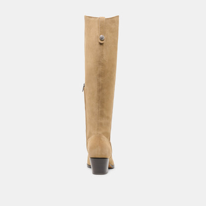 Dolce Vita SHOES Virona H2O Waterproof Dk Taupe Suede Wide Calf Boots
