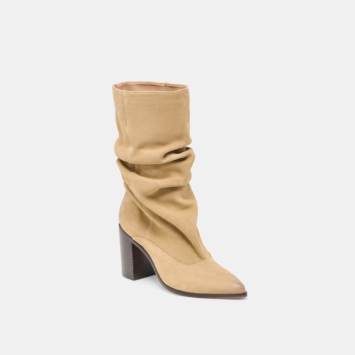 Dolce Vita SHOES Talina Dk Taupe Suede Wide Calf Boots