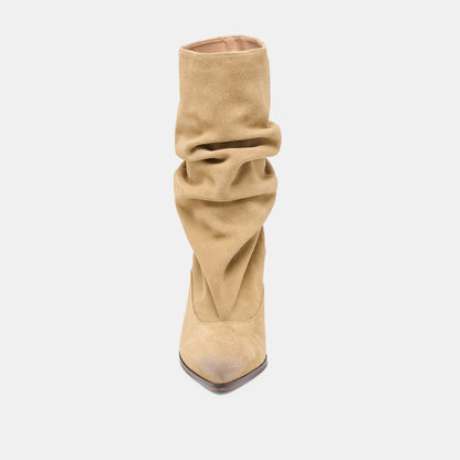 Dolce Vita SHOES Talina Dk Taupe Suede Wide Calf Boots