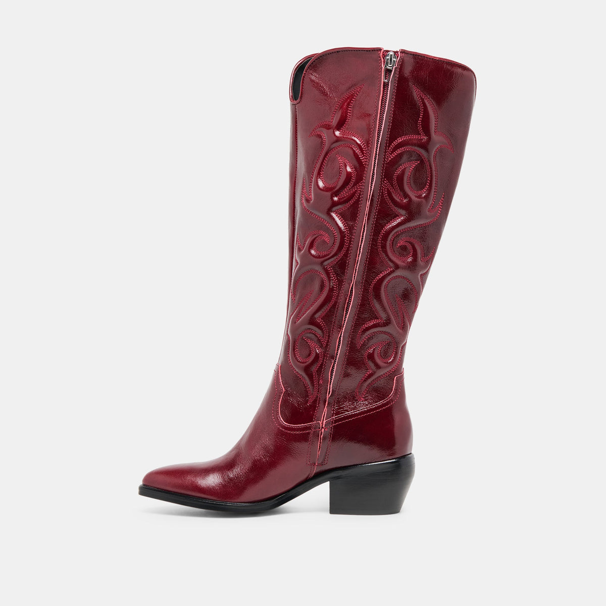 Dolce Vita SHOES Mirla Oxblood Leather Wide Calf Boots