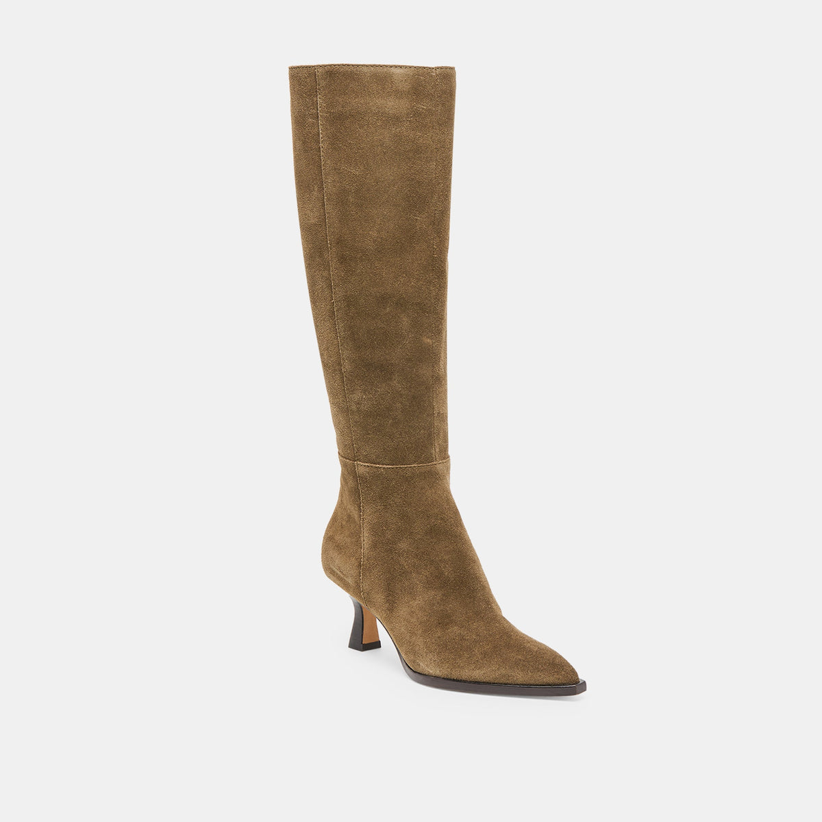 Dolce Vita SHOES Auggie Olive Suede Wide Calf Boots
