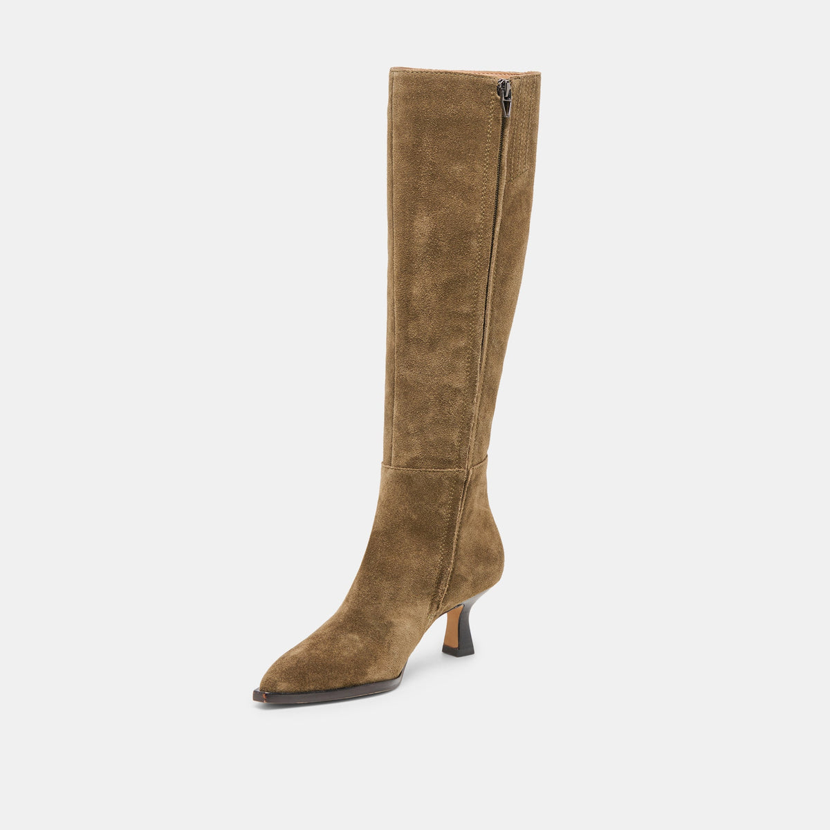 Dolce Vita SHOES Auggie Olive Suede Wide Calf Boots