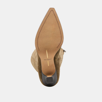 Dolce Vita SHOES Auggie Olive Suede Wide Calf Boots