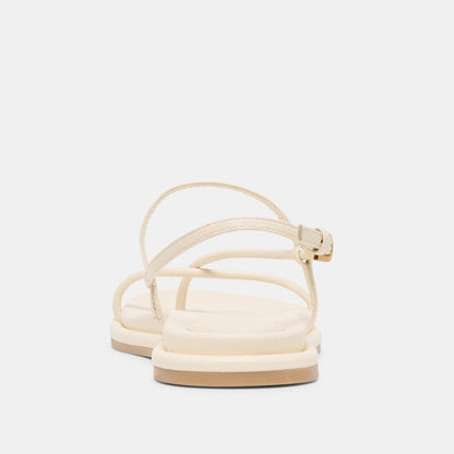 Dolce Vita SHOES Dom Off White Leather Sandals