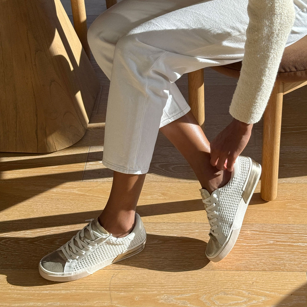 Dolce Vita SHOES ZINA SNEAKERS BONE GOLD WOVEN
 – Dolce Vita