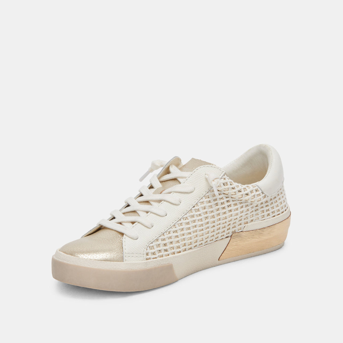 Dolce Vita SHOES ZINA SNEAKERS BONE GOLD WOVEN
 – Dolce Vita