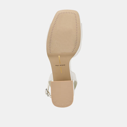 Dolce Vita SHOES Felica White Satin Heels
