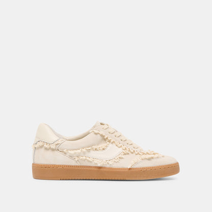 Dolce Vita SHOES Notice Lace Ivory Suede Sneakers