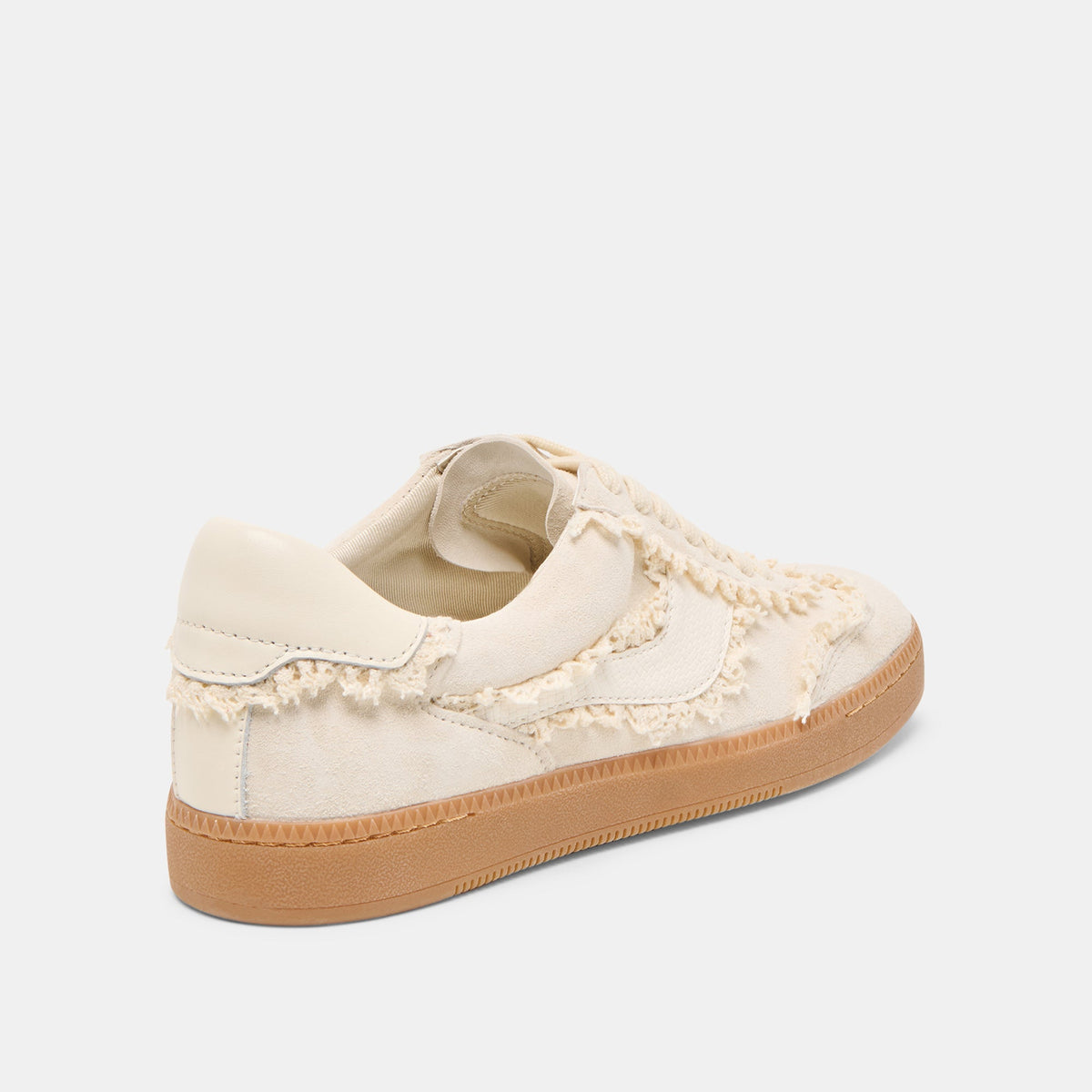 Dolce Vita SHOES Notice Lace Ivory Suede Sneakers