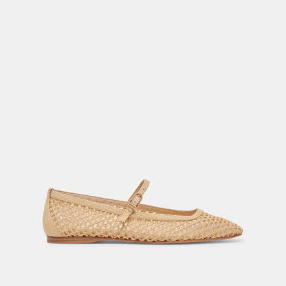 Dolce Vita SHOES Reyes Lt Natural Woven Raffia Ballet Flats