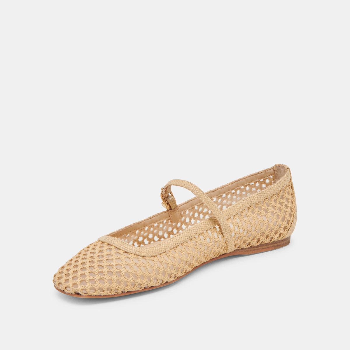 Dolce Vita SHOES Reyes Lt Natural Woven Raffia Ballet Flats