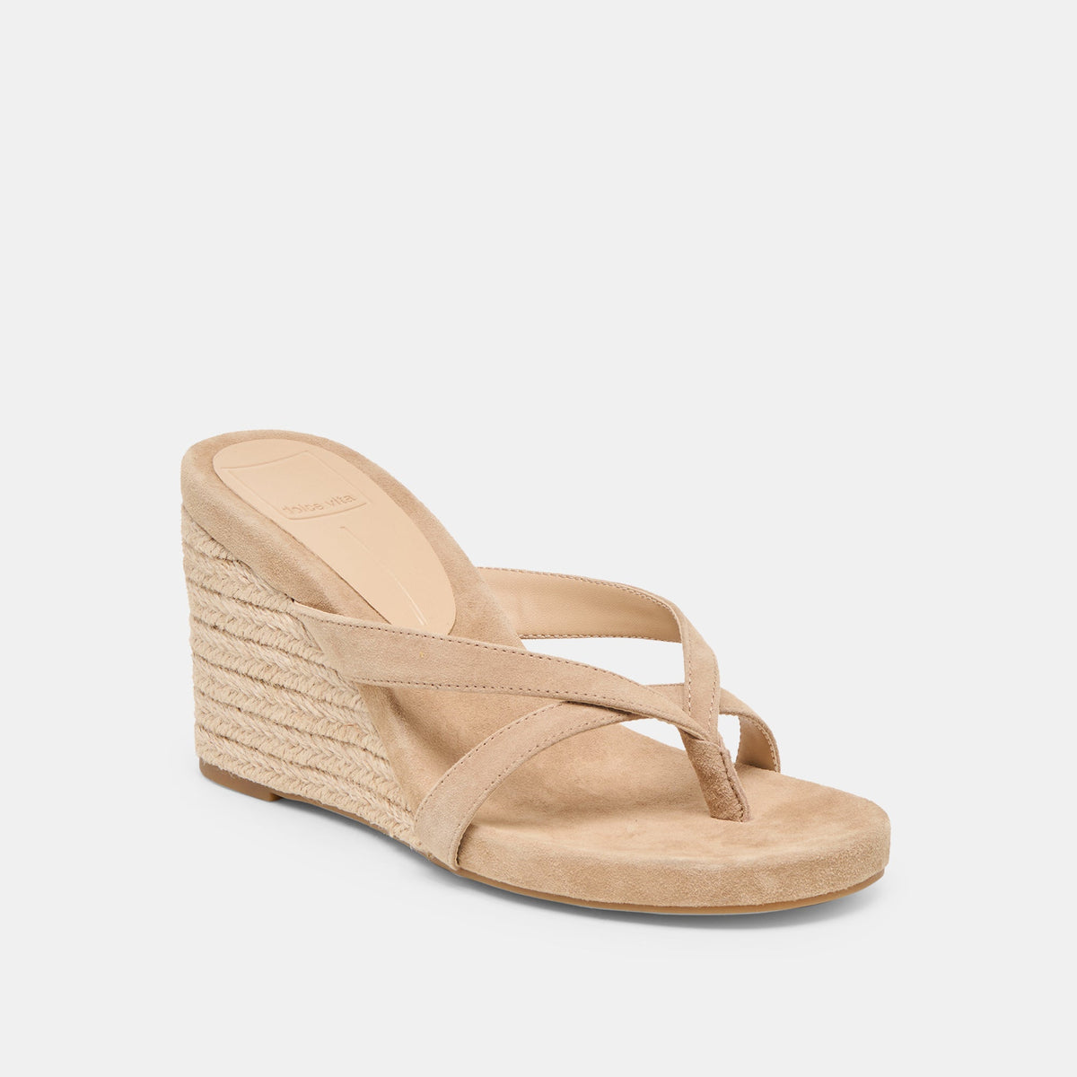 Dolce Vita SHOES Helan Espadrille Camel Suede Wedges