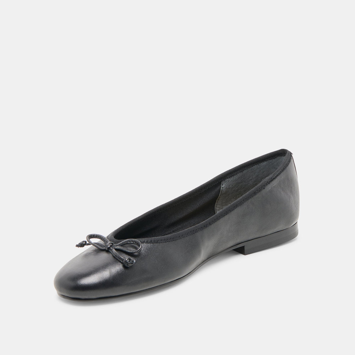 Dolce Vita SHOES Ritla Black Leather Ballet Flats
