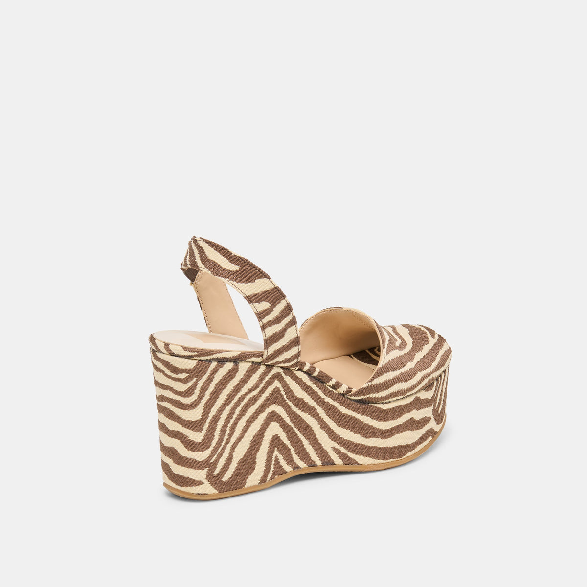 Dolce Vita SHOES Akera Beige Zebra Raffia Wedges