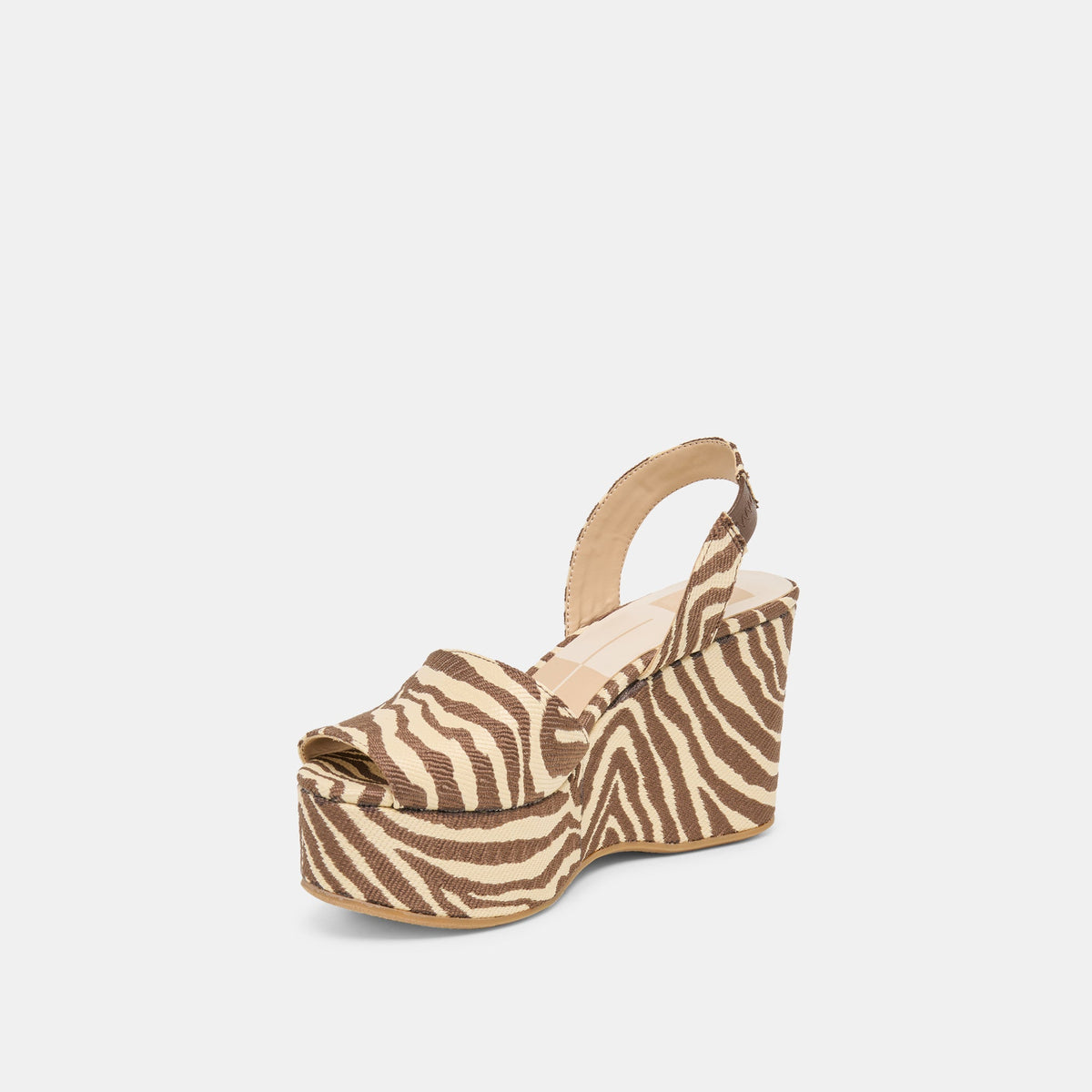Dolce Vita SHOES Akera Beige Zebra Raffia Wedges