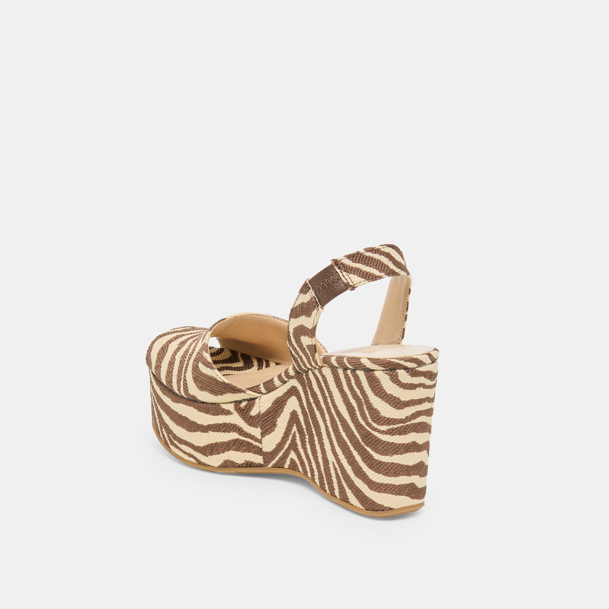 Dolce Vita SHOES Akera Beige Zebra Raffia Wedges