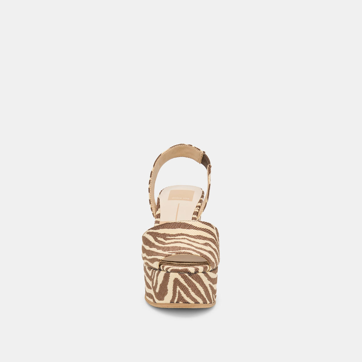 Dolce Vita SHOES Akera Beige Zebra Raffia Wedges