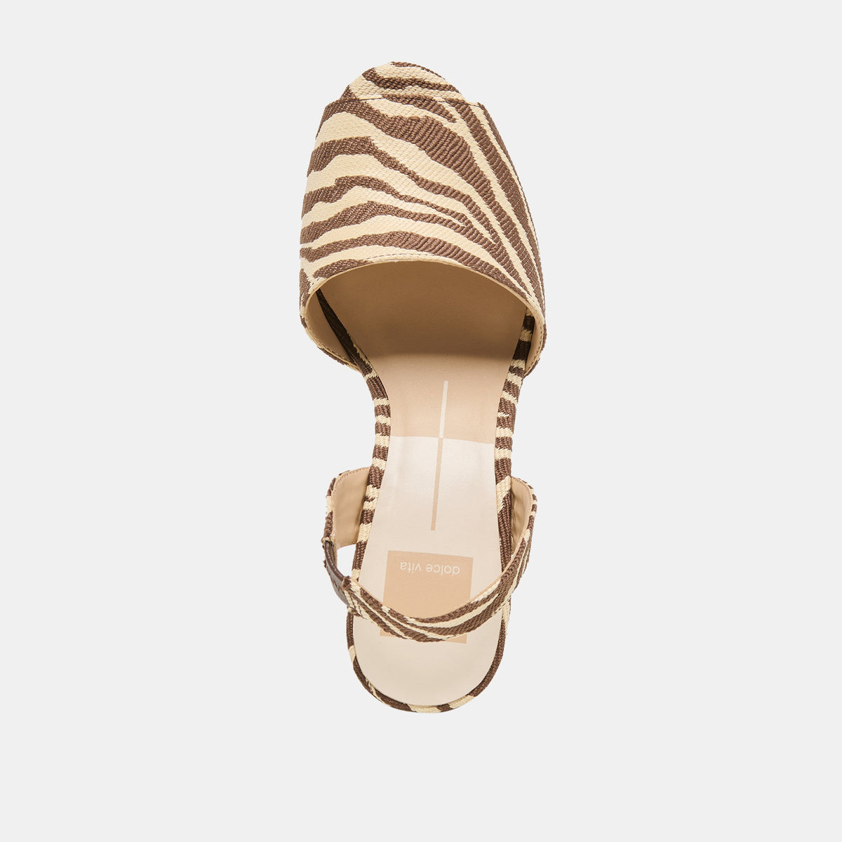Dolce Vita SHOES Akera Beige Zebra Raffia Wedges