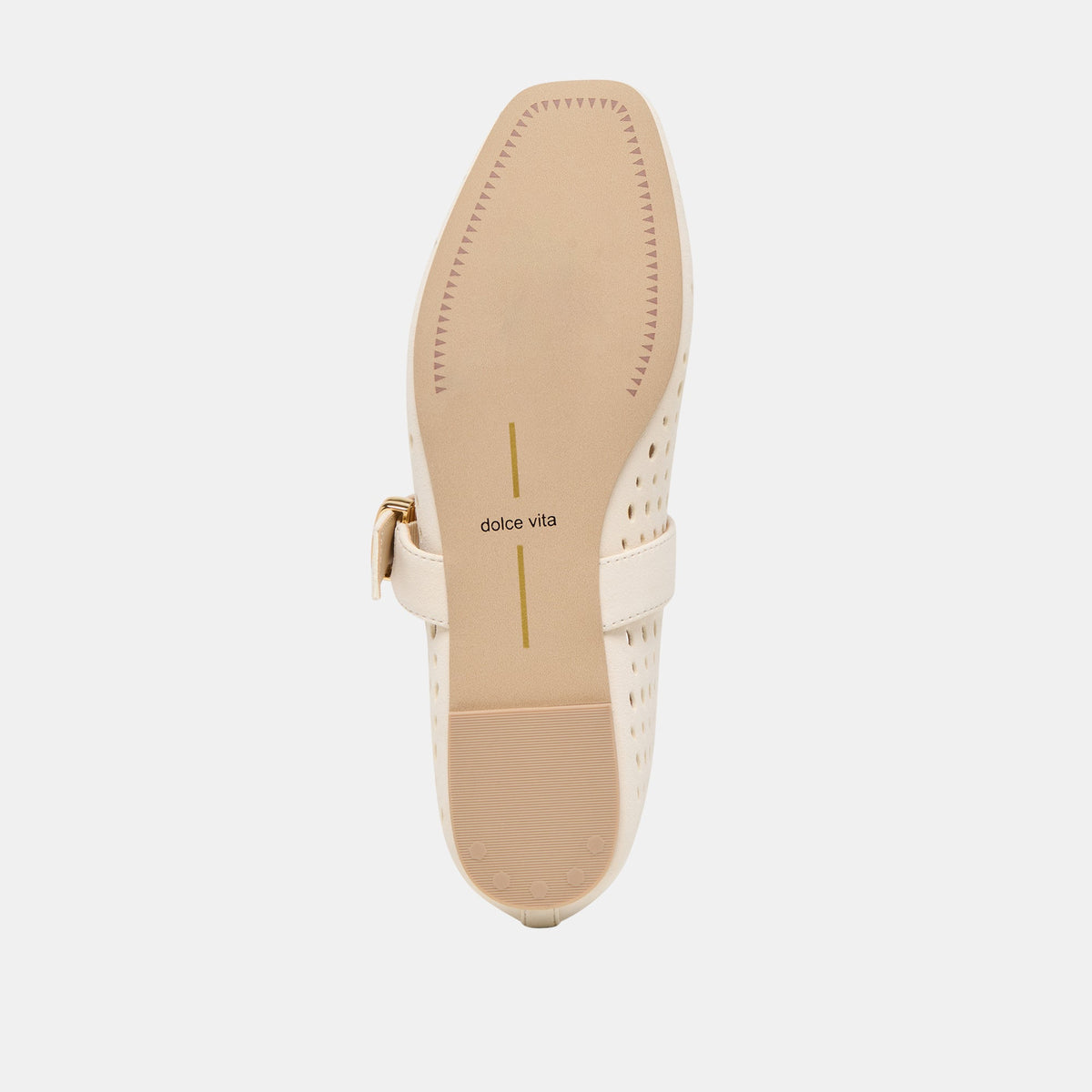 Dolce Vita SHOES Mikel Creme Perforated Suede Ballet Flats