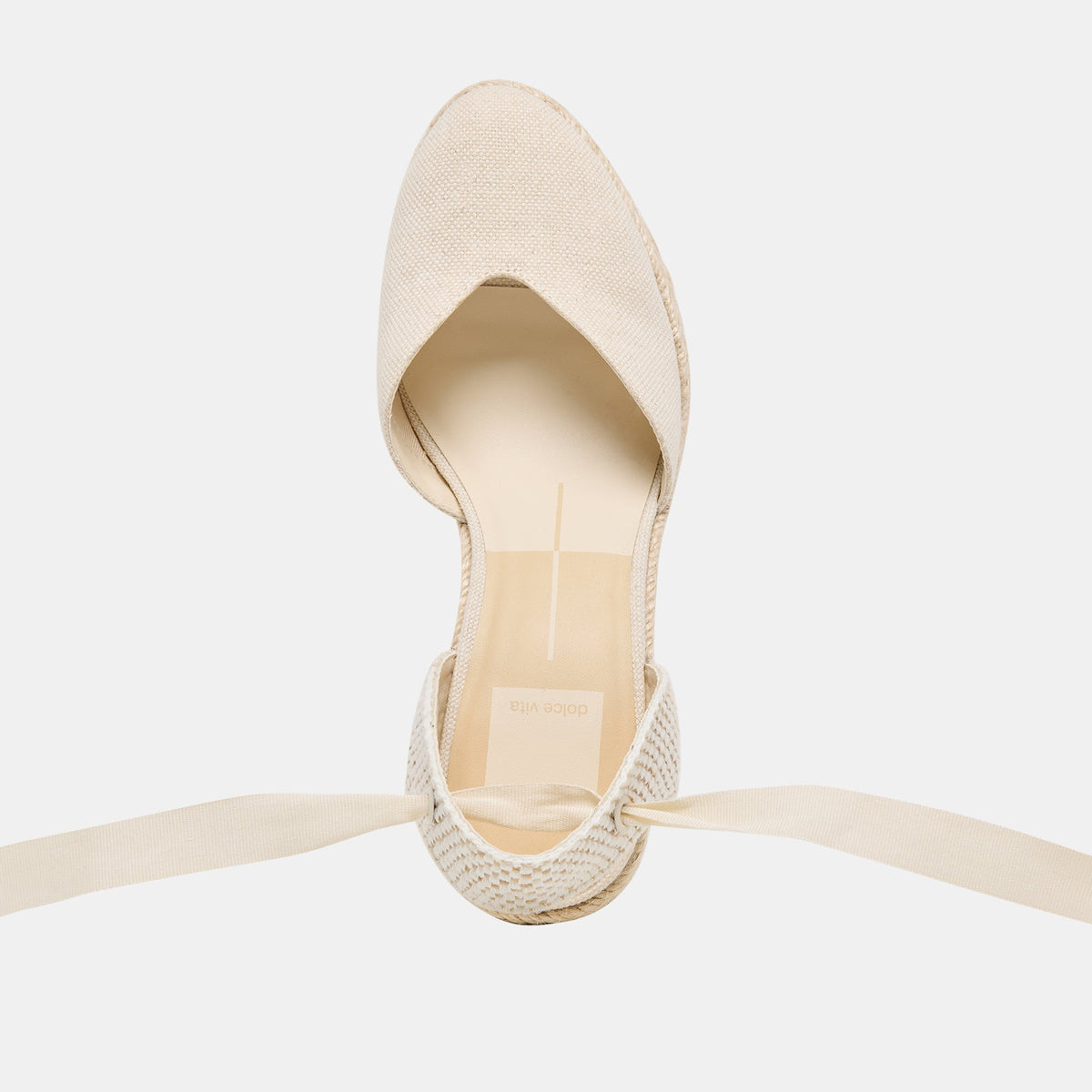 Dolce Vita SHOES Noura Ecru Linen Wedges