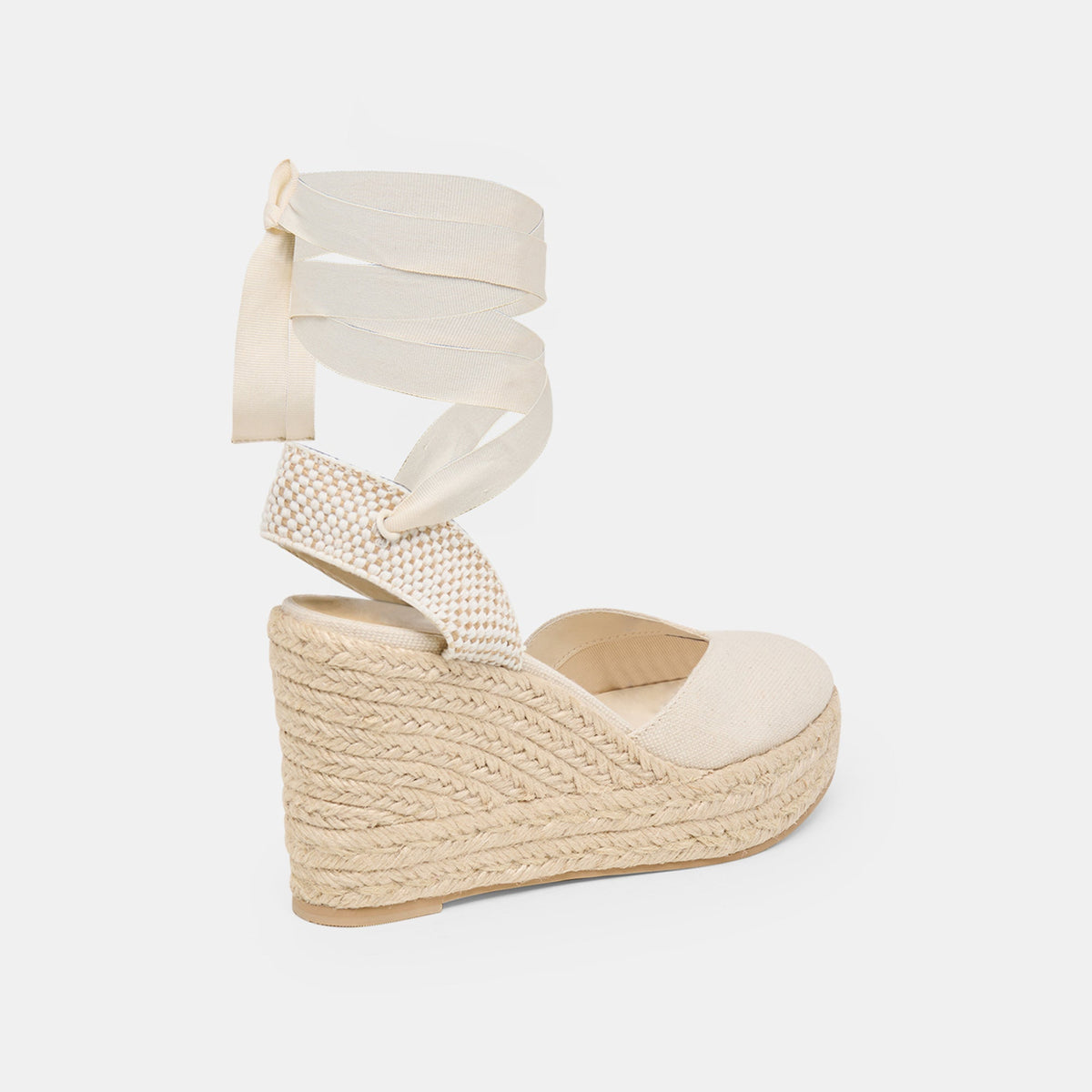 Dolce Vita SHOES Noura Ecru Linen Wedges