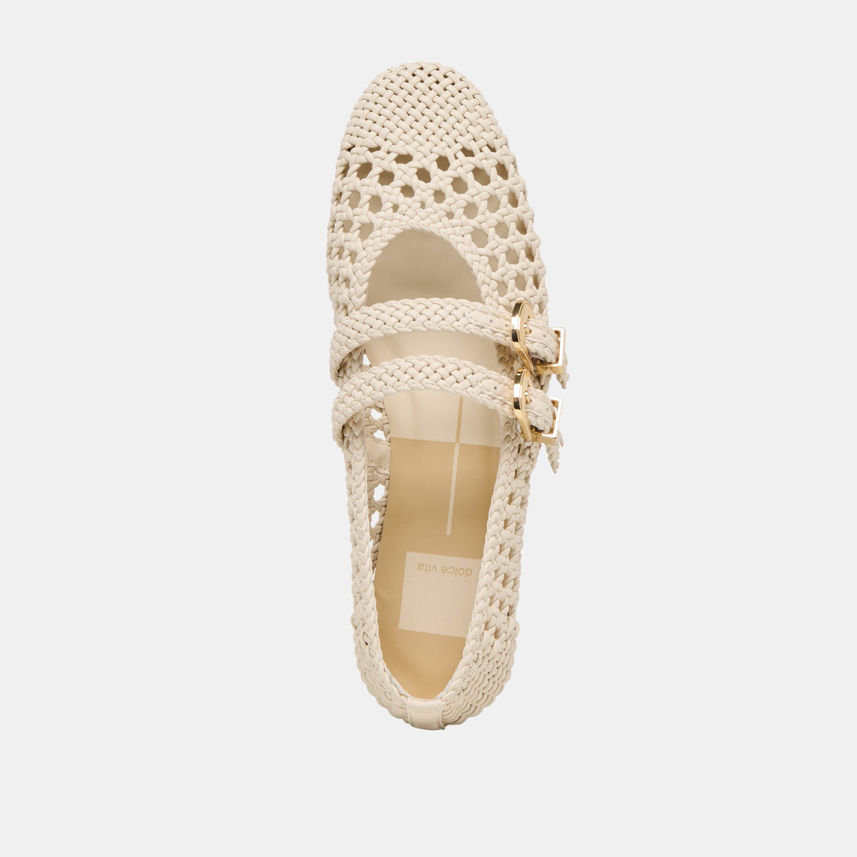 Dolce Vita SHOES Baylee Creme Woven Stella Ballet Flats