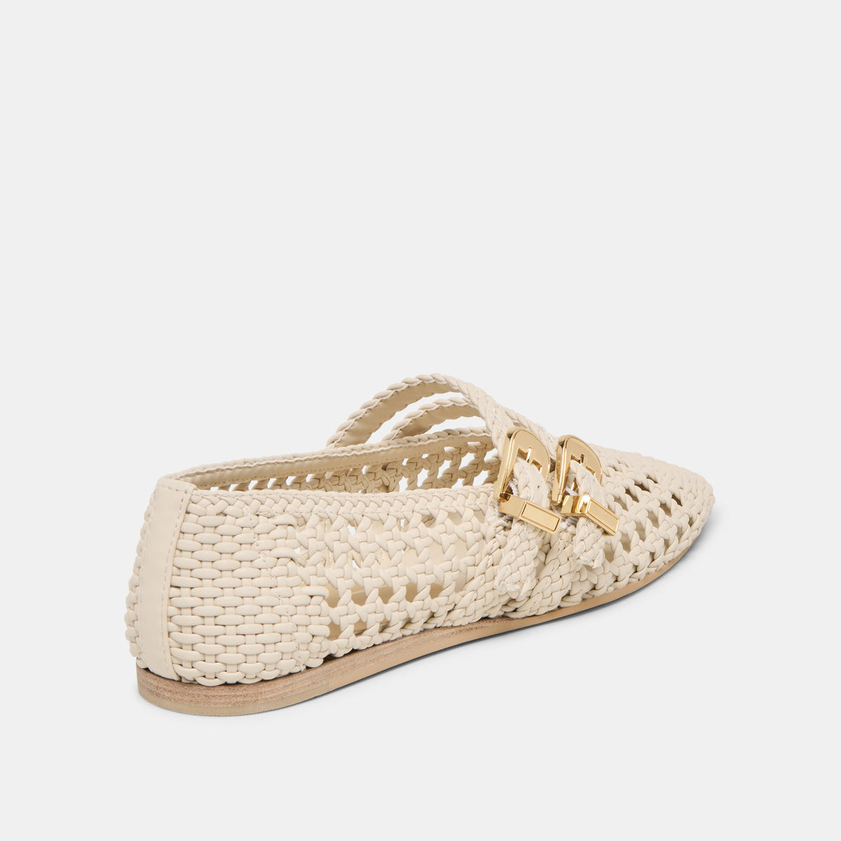 Dolce Vita SHOES Baylee Creme Woven Stella Ballet Flats