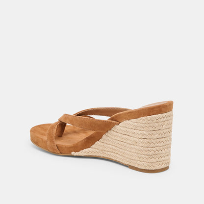 Dolce Vita SHOES Helan Espadrille Brown Suede Wedges