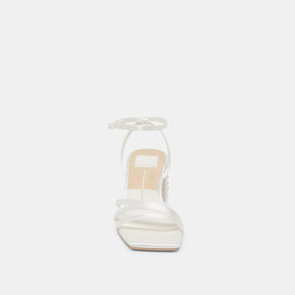 Dolce Vita SHOES YSABEL PEARL HEELS TRUE WHITE SATIN
 – Dolce Vita