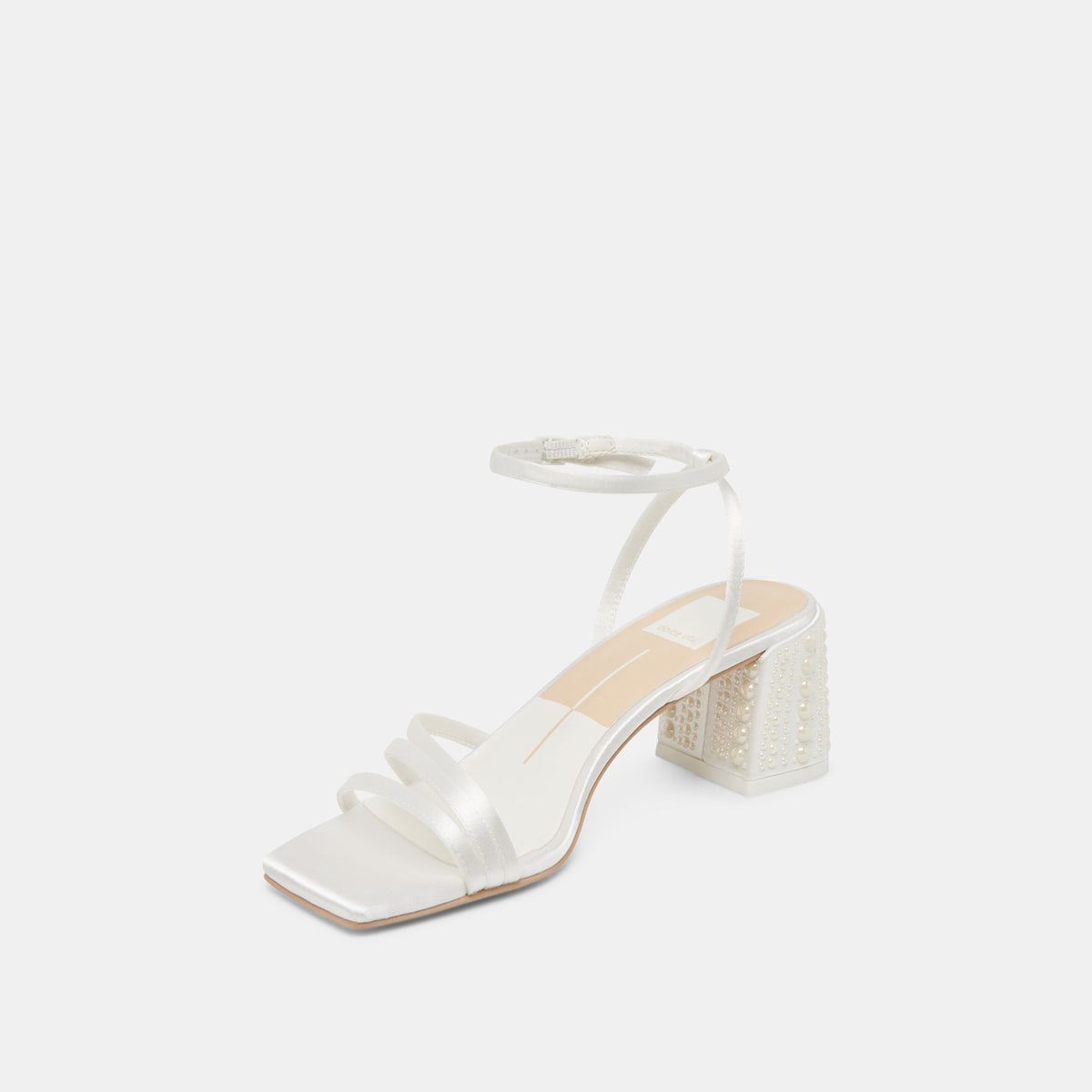Dolce Vita SHOES YSABEL PEARL HEELS TRUE WHITE SATIN
 – Dolce Vita
