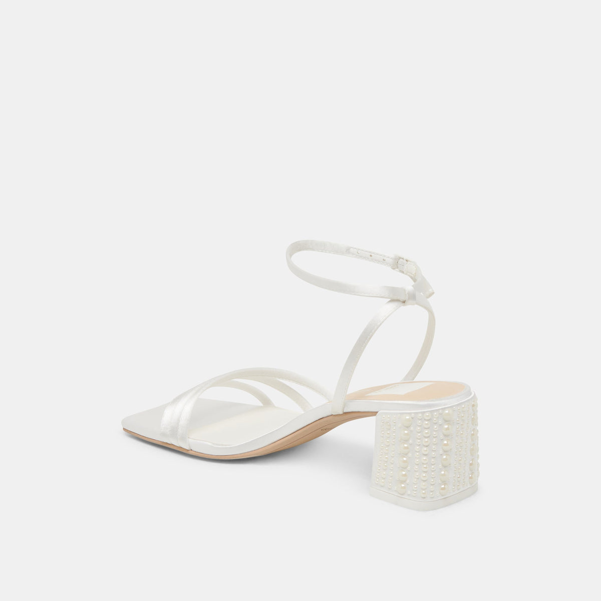 Dolce Vita SHOES YSABEL PEARL HEELS TRUE WHITE SATIN
 – Dolce Vita