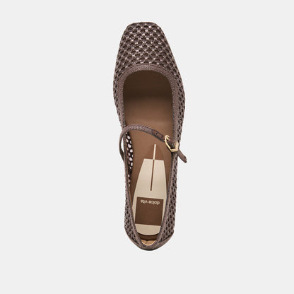 Dolce Vita SHOES Reyes Chocolate Woven Raffia Ballet Flats